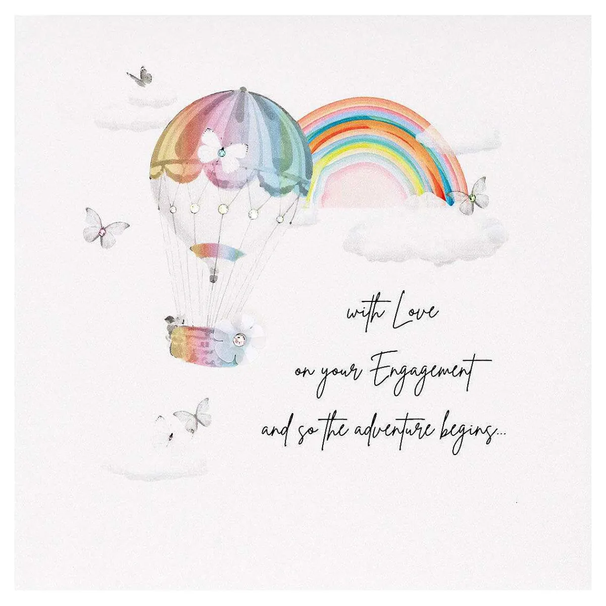 Hot Air Balloon Luxury Engagement Card>Five Dollar Shake Store