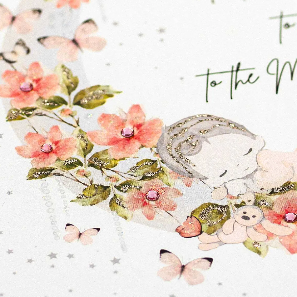 Mimosa Moon Baby Girl New Baby Card>Five Dollar Shake Clearance