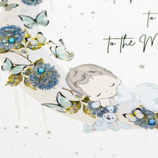 Mimosa Moon Baby Boy New Baby Card>Five Dollar Shake Fashion