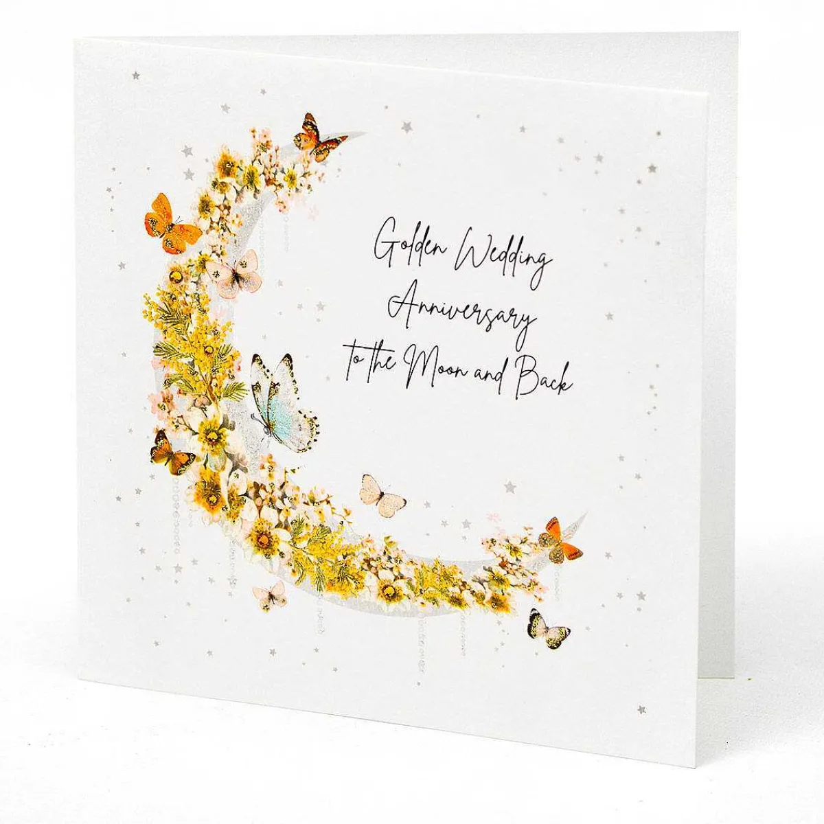 Mimosa Moon Luxury Golden Wedding Anniversary Card>Five Dollar Shake Cheap