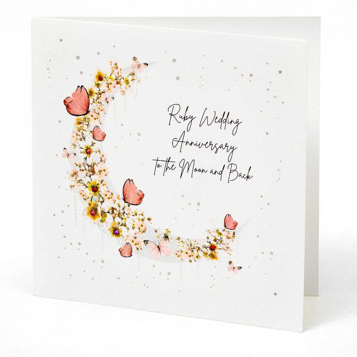 Mimosa Moon Luxury Ruby Wedding Anniversary Card>Five Dollar Shake Discount