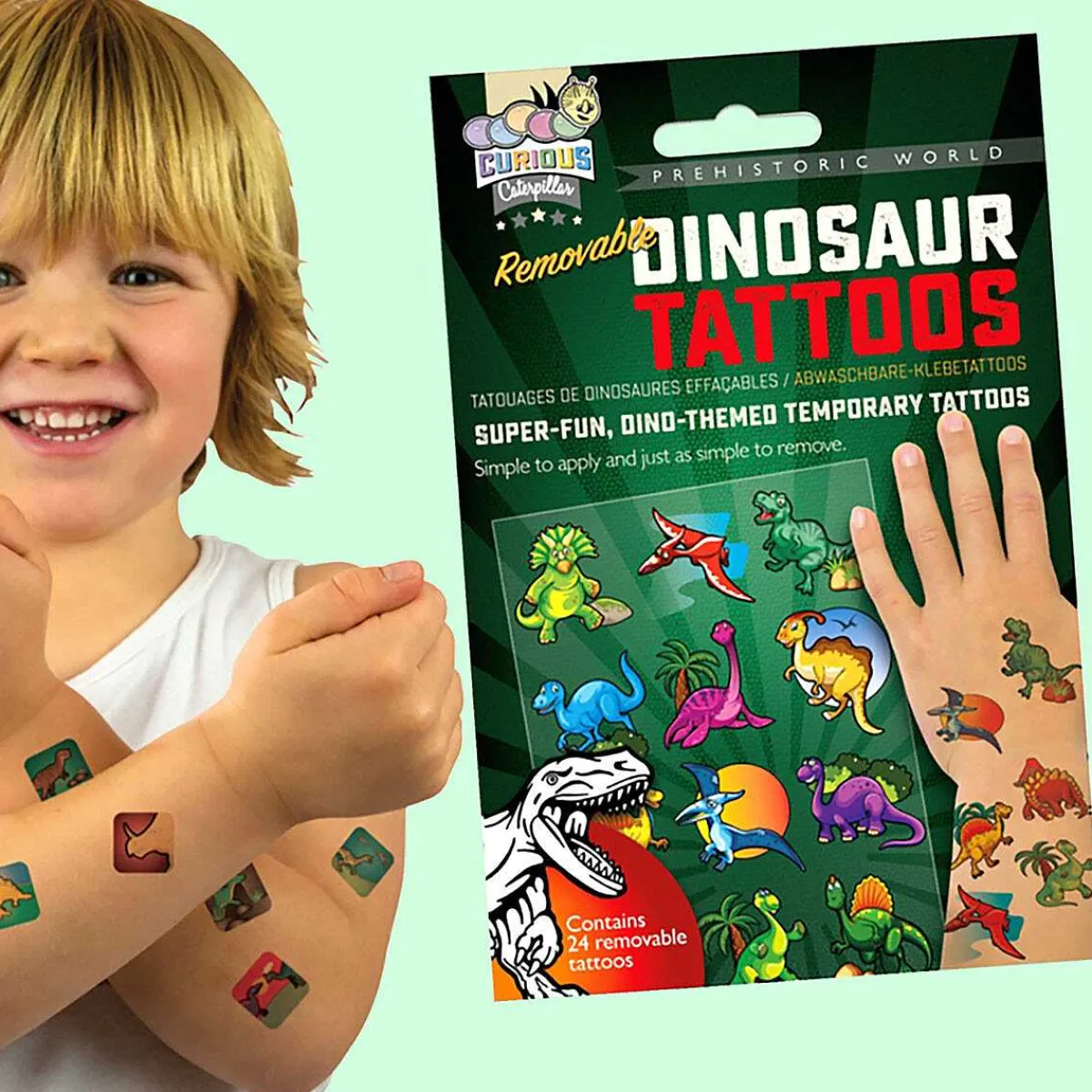 Prehistoric World Removable Dinosaur Tattoos>Funtime Store
