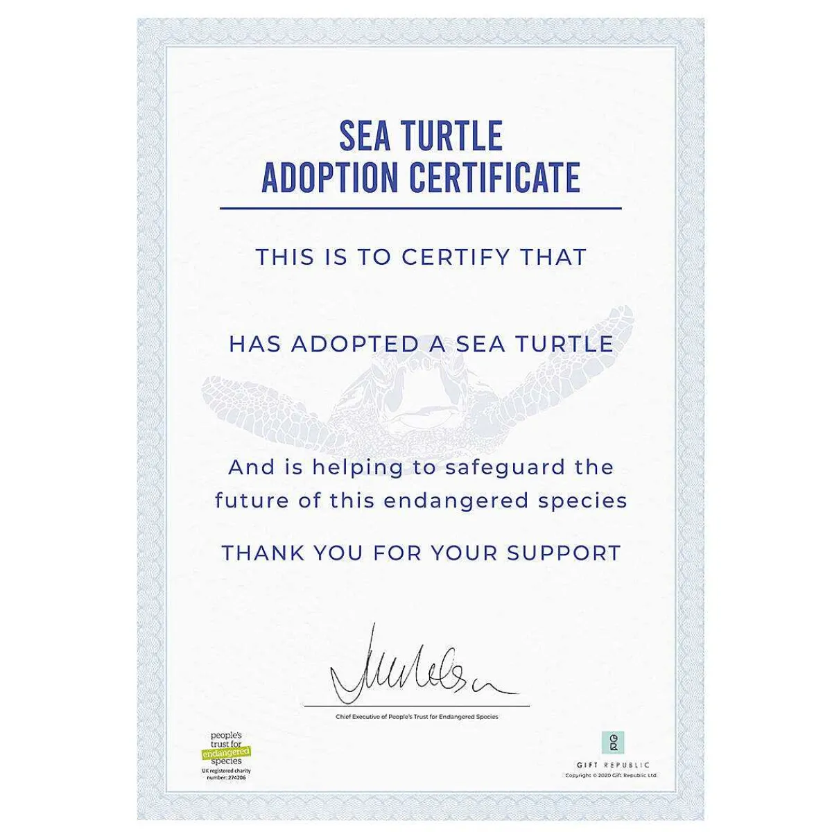 Adopt A Sea Turtle>Gift Republic Shop