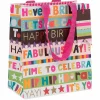 Paper Salad Birthday Pink Stripe Medium Birthday Gift Bag>Glick Clearance