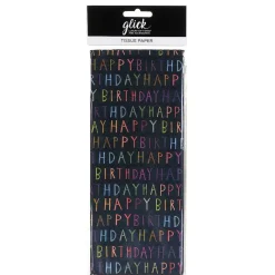 Paper Salad Birthday Script Blue Tissue Paper>Glick Store