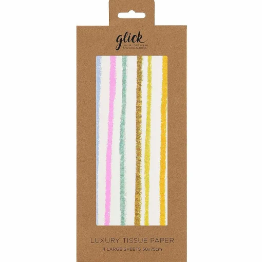 Stephanie Dyment Multi Stripes Tissue Paper>Glick New