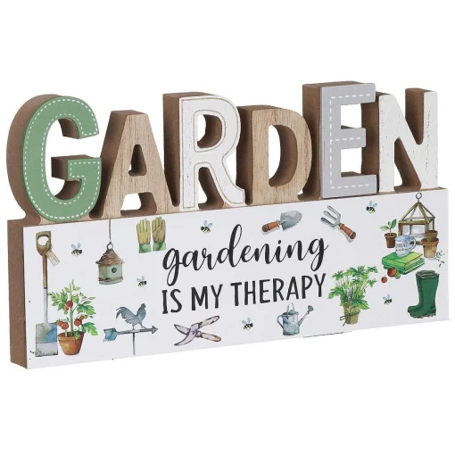 Green Fingers 'Gardening Is My Therapy' Plaque>Temptation Gifts Online