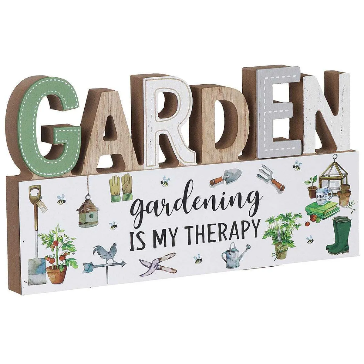 Green Fingers 'Gardening Is My Therapy' Plaque>Temptation Gifts Online