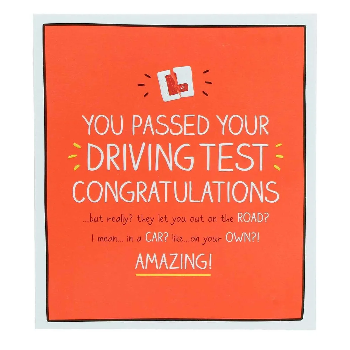 Let You On The Road? Driving Test Congratulations Card>Happy Jackson Fashion
