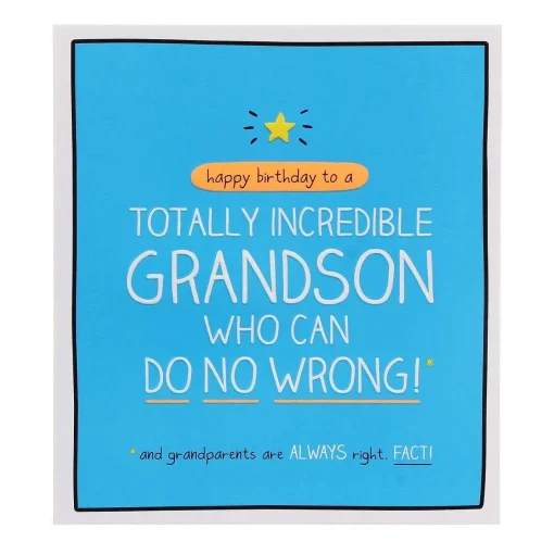 Totally Incredible Grandson Birthday Card>Happy Jackson Fashion