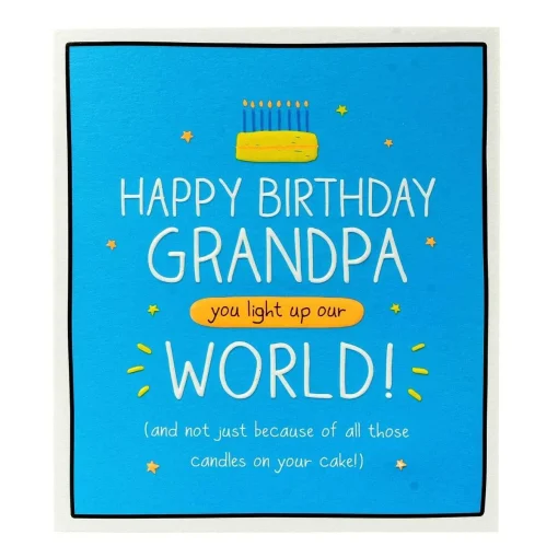 You Light Up Our World Grandpa Birthday Card>Happy Jackson Store