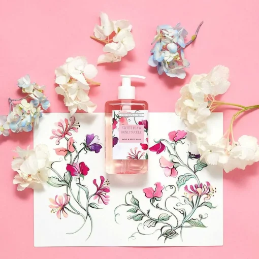 Sweet Pea & Honeysuckle Hand And Body Wash>Heathcote & Ivory Store