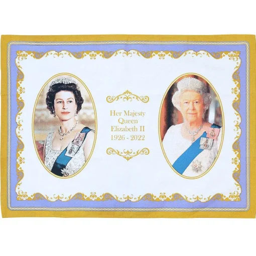 Her Majesty Queen Elizabeth Ii Commemorative Tea Towel>Temptation Gifts Best