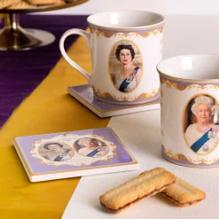 Her Majesty Queen Elizabeth Ii Commemorative Ceramic Coaster Boxed>Temptation Gifts Shop