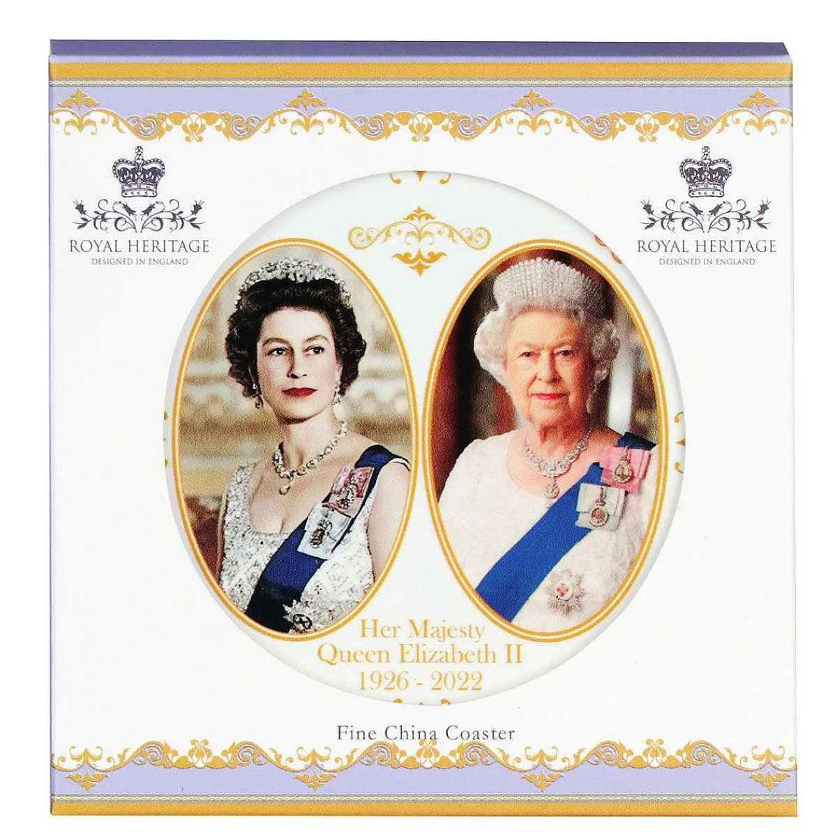 Her Majesty Queen Elizabeth Ii Commemorative Ceramic Coaster Boxed>Temptation Gifts Shop