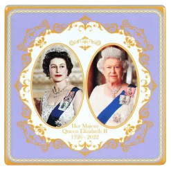 Her Majesty Queen Elizabeth Ii Commemorative Ceramic Coaster Boxed><noscript><img width=
