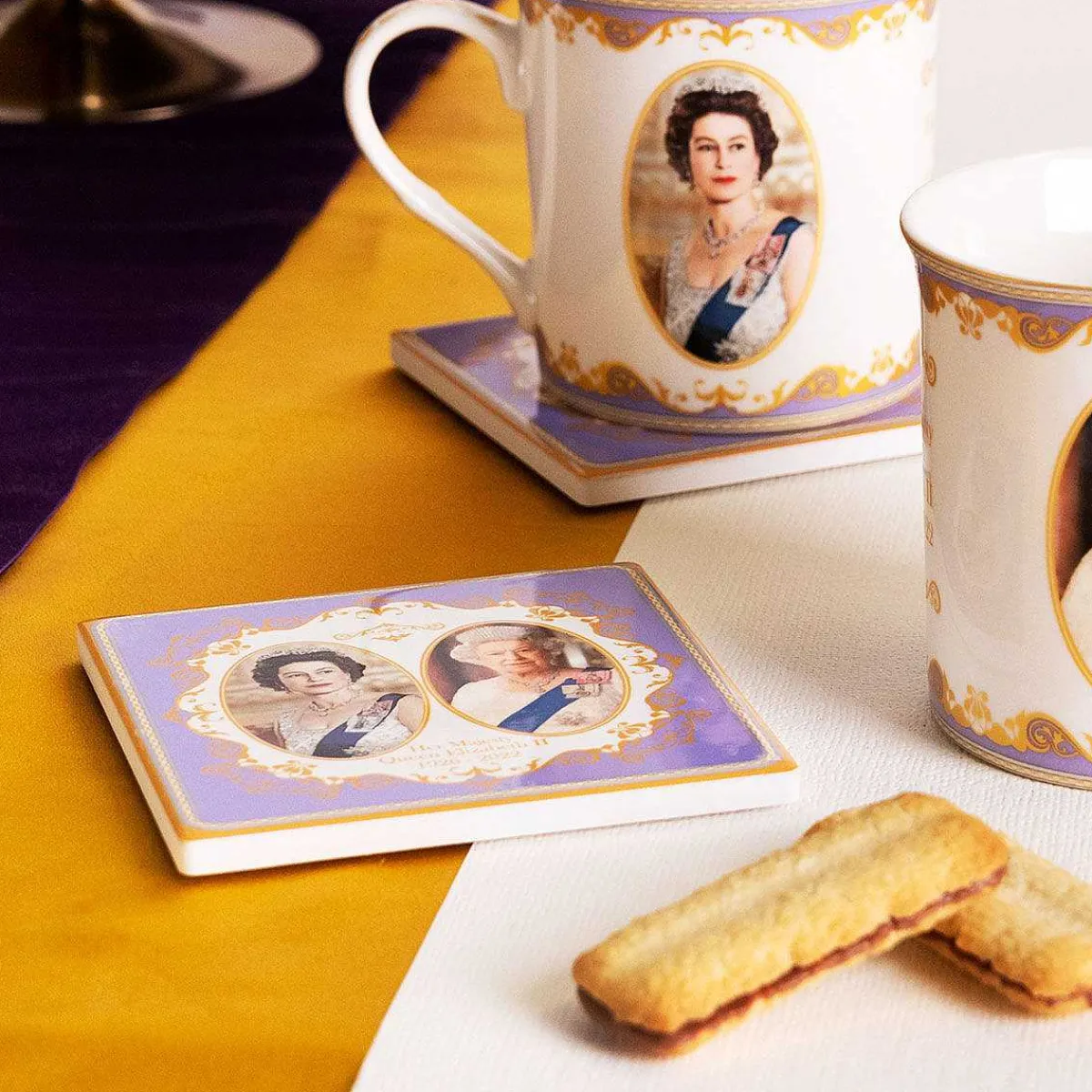 Her Majesty Queen Elizabeth Ii Commemorative Ceramic Coaster Boxed>Temptation Gifts Shop