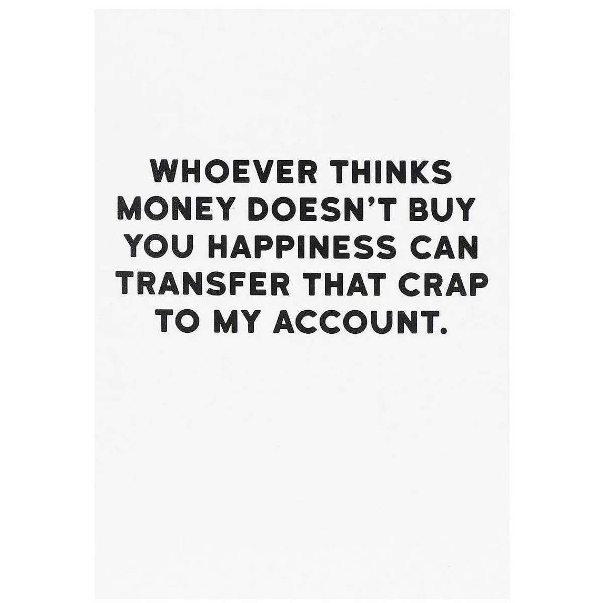 Holy Flaps 'Money' Greetings Card>Temptation Gifts Shop