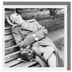 Holy Mackerel Black & White 'Waiting For Gladys' Greetings Card><noscript><img width=