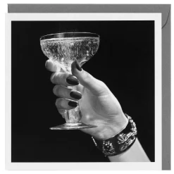 Holy Mackerel Black & White 'A Champagne Toast' Greetings Card>Temptation Gifts Cheap
