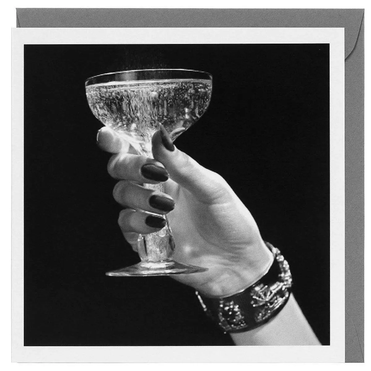 Holy Mackerel Black & White 'A Champagne Toast' Greetings Card>Temptation Gifts Cheap