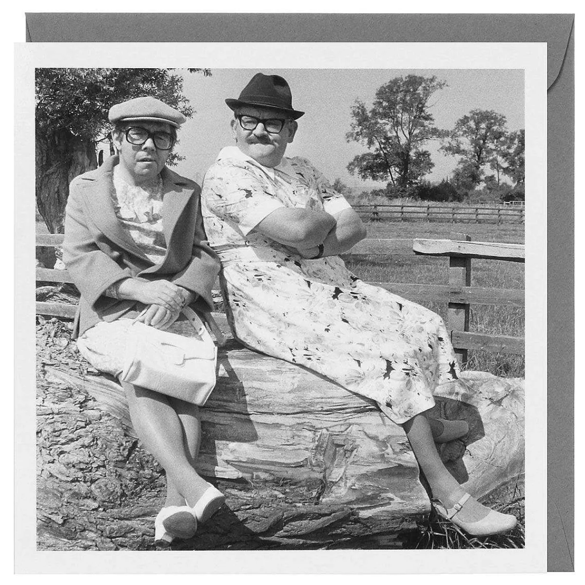 Holy Mackerel Black & White 'Two Ronnies' Greetings Card>Temptation Gifts Shop