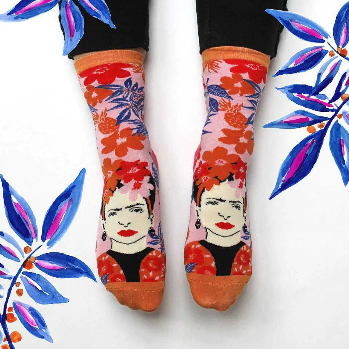 Frida Kahlo Fruit Bamboo Socks>House Of Disaster Shop