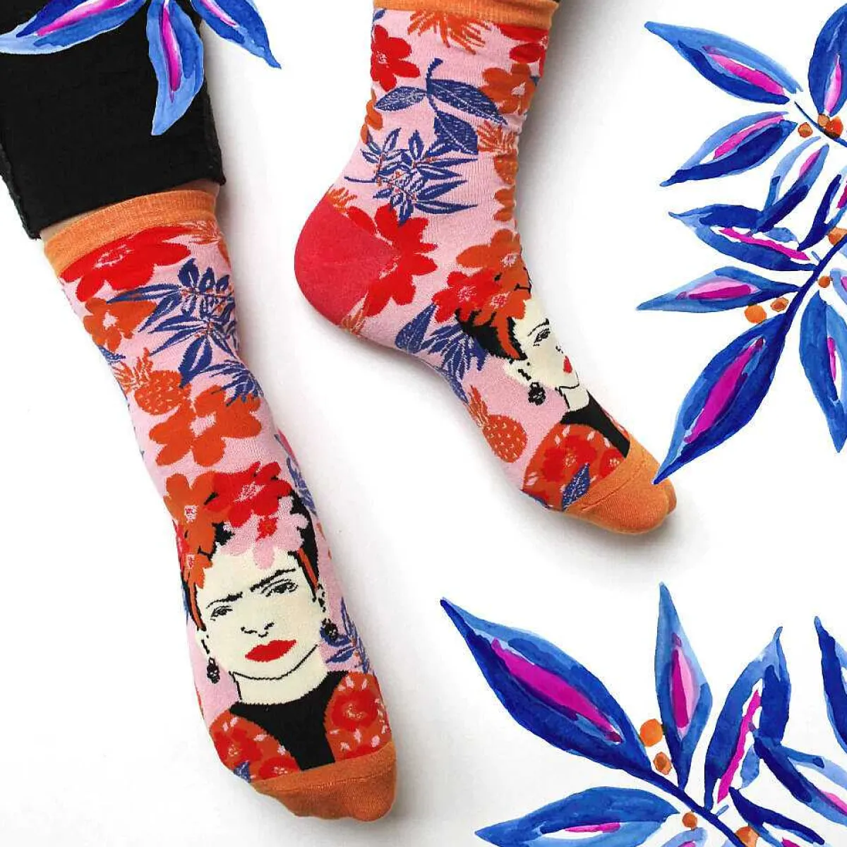 Frida Kahlo Fruit Bamboo Socks>House Of Disaster Shop