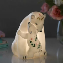 Led Rechargeable Polar Bear And Baby Lamp><noscript><img width=