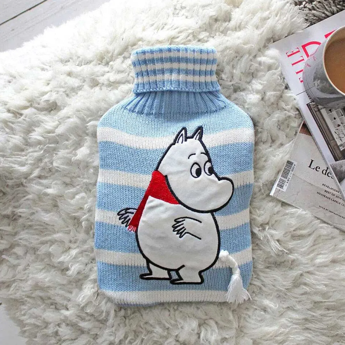Moomin Blue Stripey Moomintroll Hot Water Bottle>House Of Disaster Best Sale