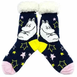 Moomin 'star' Fluffy Slipper Socks>House Of Disaster Sale