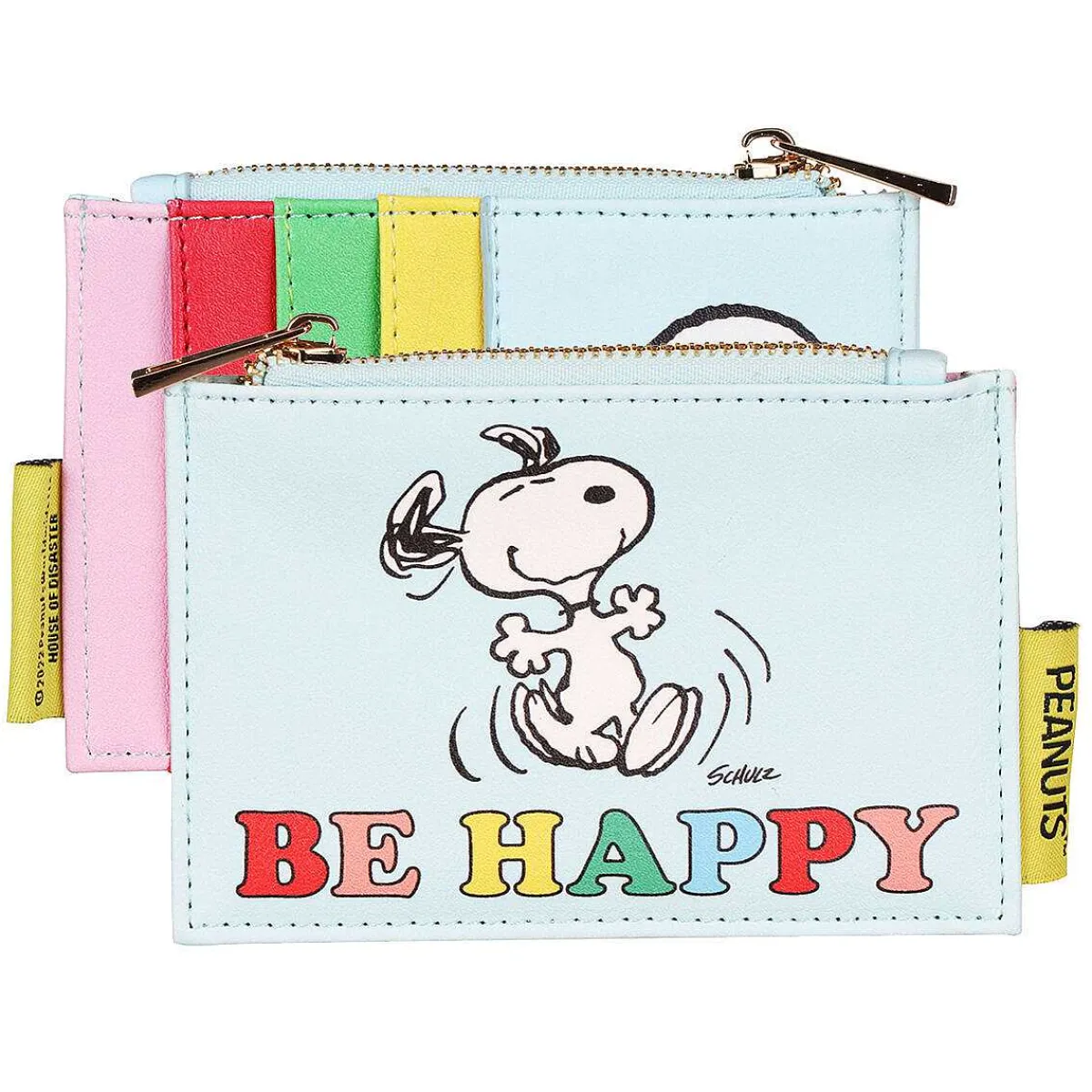 Peanuts 'Be Happy' Zip Purse>House Of Disaster New