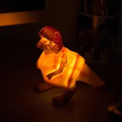 Small Led Orange Dinosaur Origami Light>House Of Disaster New
