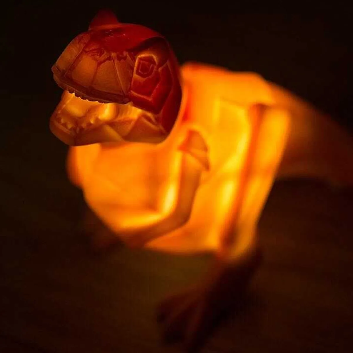 Small Led Orange Dinosaur Origami Light>House Of Disaster New