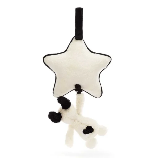 Bashful Black & Cream Puppy Musical Pull>Jellycat Store