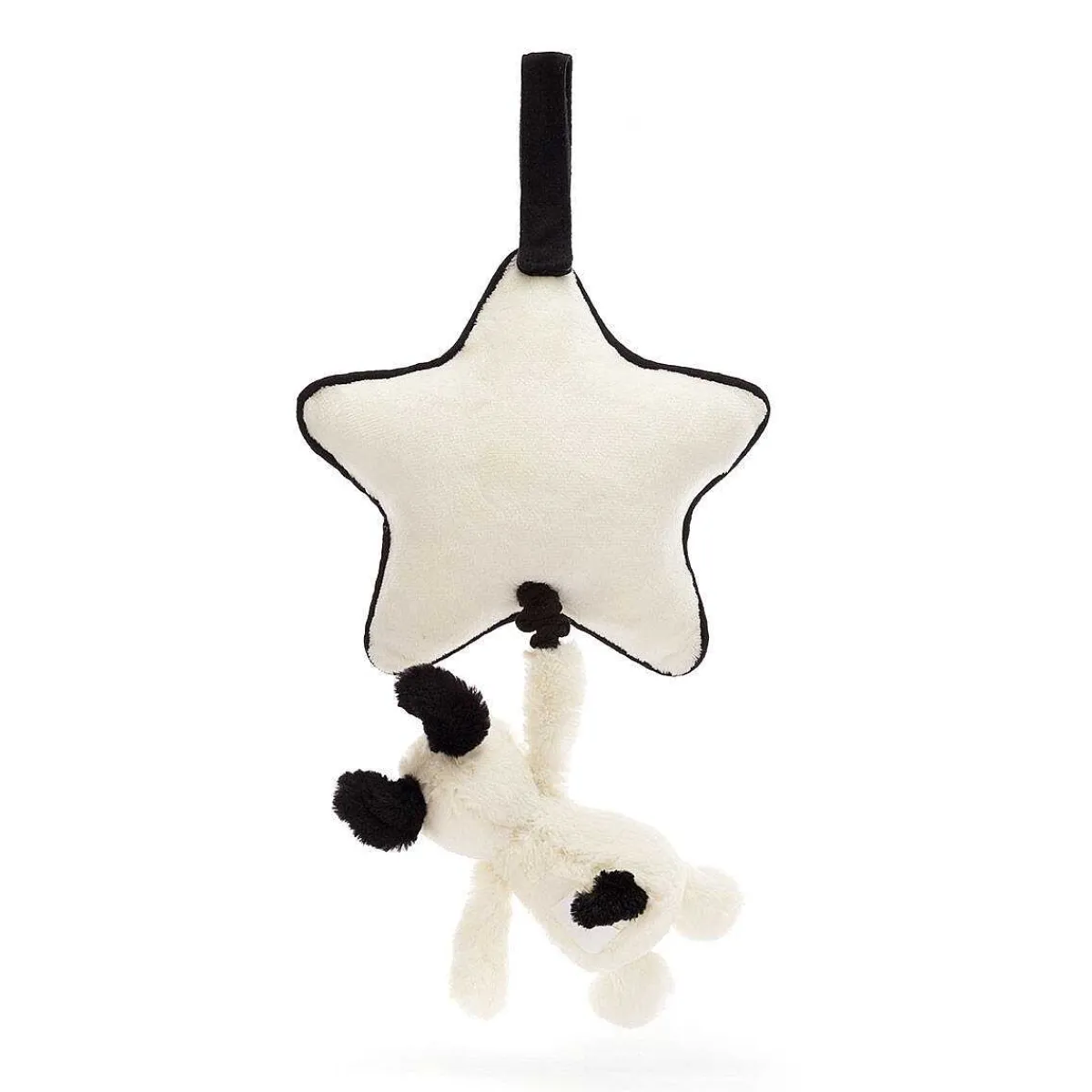 Bashful Black & Cream Puppy Musical Pull>Jellycat Store