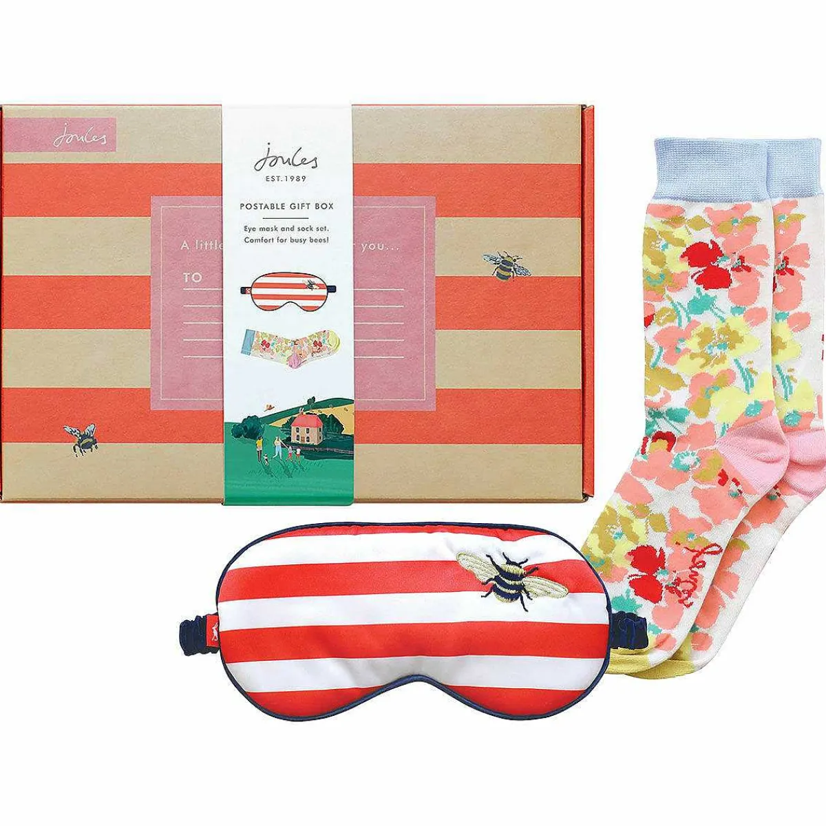 The Bright Side Eye Mask & Socks Postable Gift Set>Joules Discount