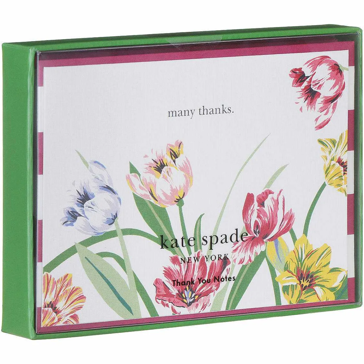 Dragonflies And Tulips Thank You Notecard Set>Kate Spade New York Outlet