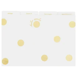 Gold Dot With Script Recipe Box><noscript><img width=