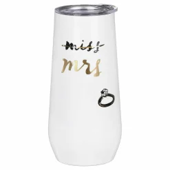 'Miss To Mrs' Bridal Stainless Steel Champagne Flute Tumbler>Kate Spade New York Fashion