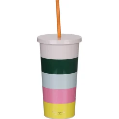 Stripe Tumbler With Straw>Kate Spade New York Sale