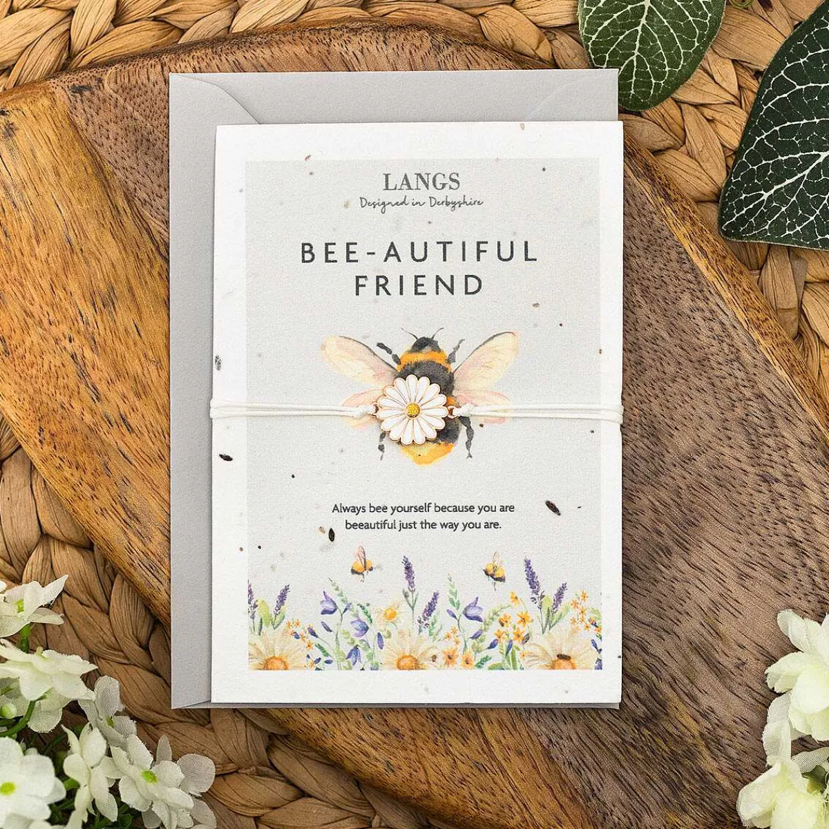 'Bee-Autiful Friend' Bracelet & Plantable Seed Card>Langs Outlet