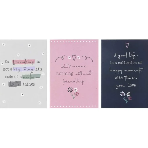 'Friendship' Set Of 3 A6 Notebooks>Langs Cheap