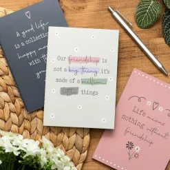 'Friendship' Set Of 3 A6 Notebooks><noscript><img width=