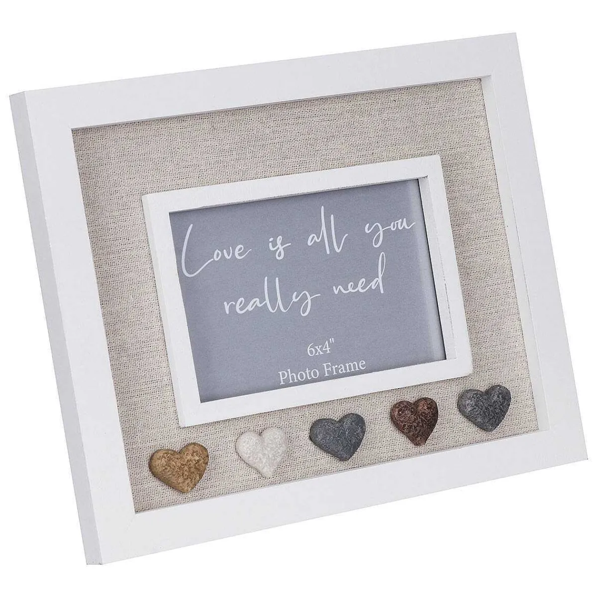 Heart Pebbles 6X4 Photo Frame>Langs New