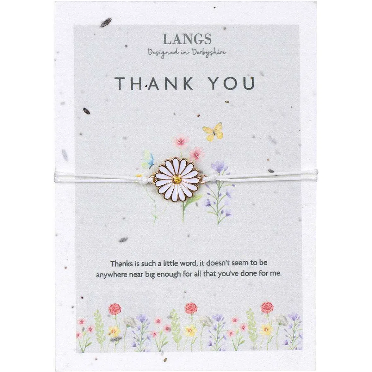 'Thank You' Bracelet & Plantable Seed Card>Langs Cheap