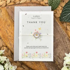 'Thank You' Bracelet & Plantable Seed Card><noscript><img width=