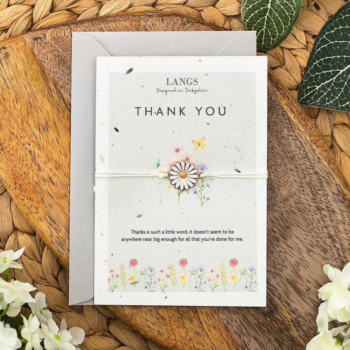 'Thank You' Bracelet & Plantable Seed Card>Langs Cheap