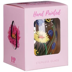 Bluebells & Dandelion Bees Stemless Glass>Lynsey Johnstone Online