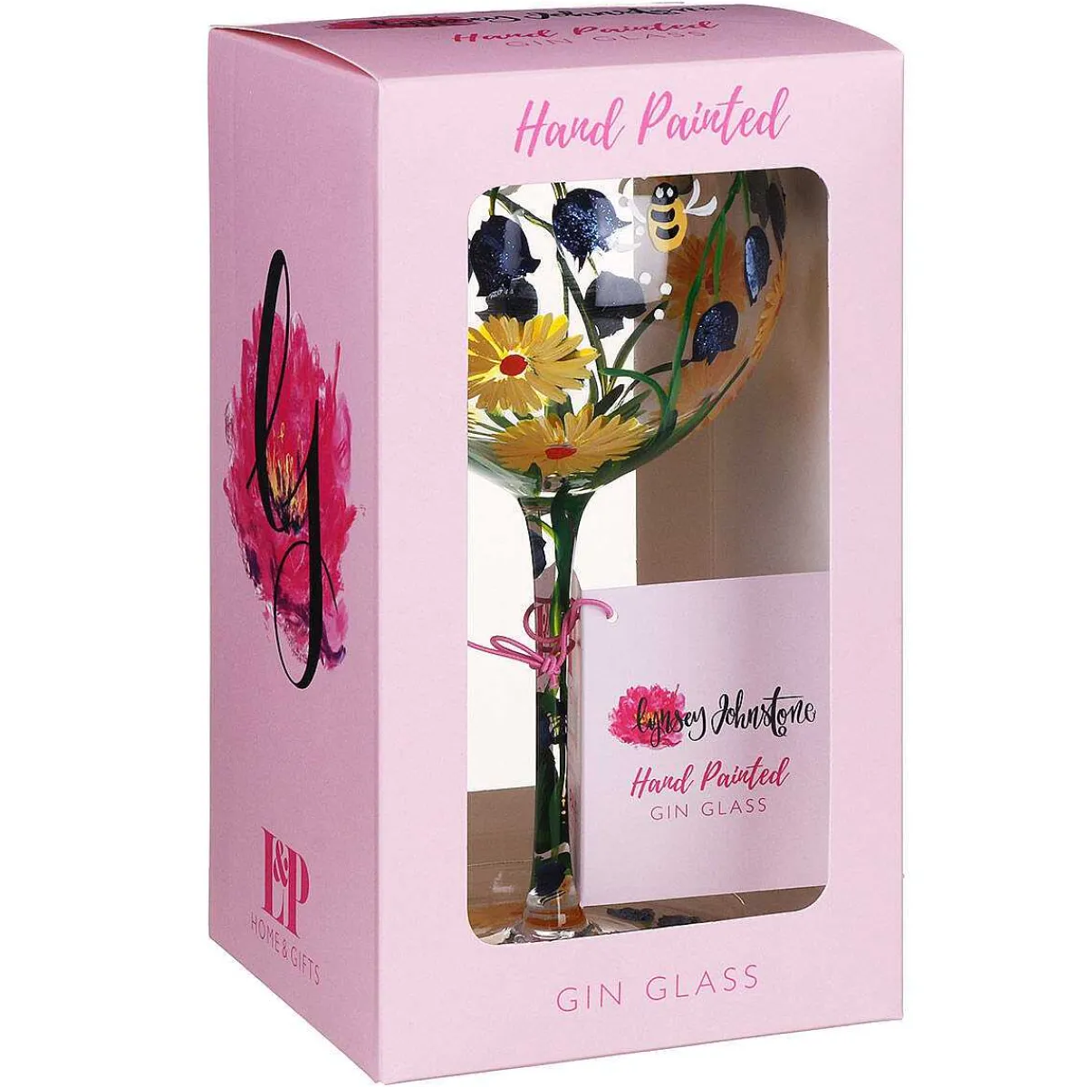 Bluebells & Dandelions Bees Gin Glass>Lynsey Johnstone Clearance